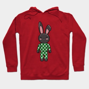 Bunny in checkered jumpsuit Hoodie